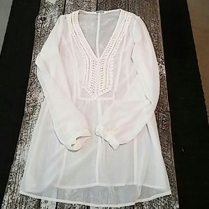 Sheer Monoreno white tunic